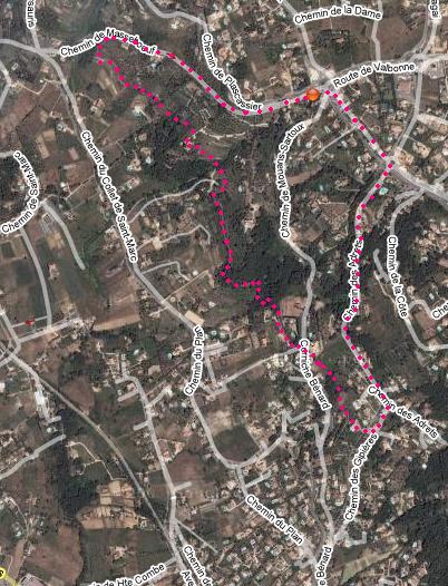 Map of walk near Plascassier