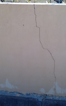 Wall with a crack in it