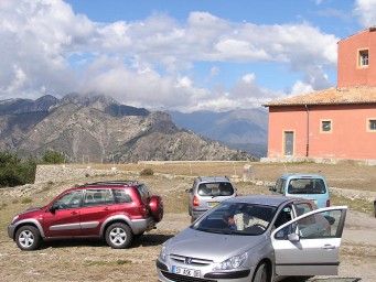 Too Cheeky's car at La Madonne d'Utelle