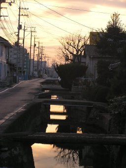 Christmas sunset in Okayama