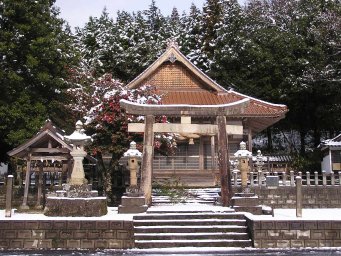 Shrine in snow