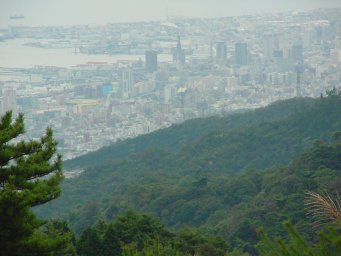 Kobe seen from above Sannomiya